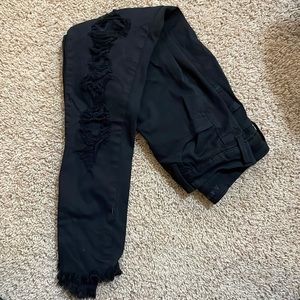 Distressed American eagle skinny jeans